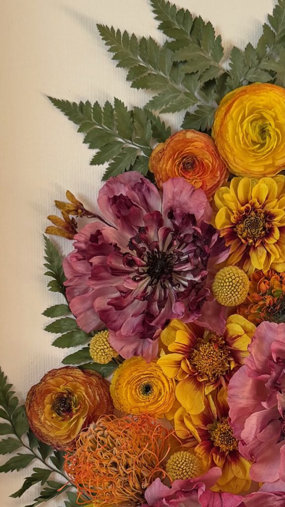 hochzeits-blumen-gerahmt